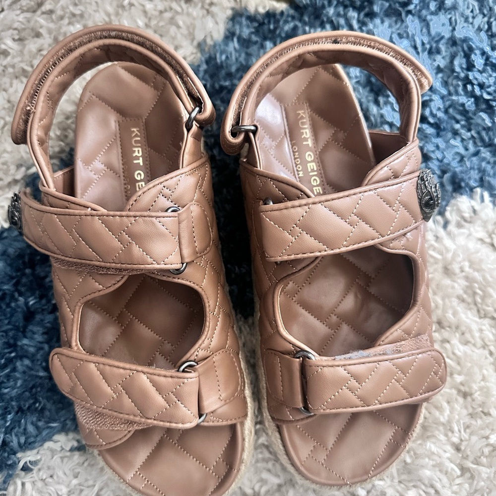 Kurt Geiger Kids Quilted Tan Sandals